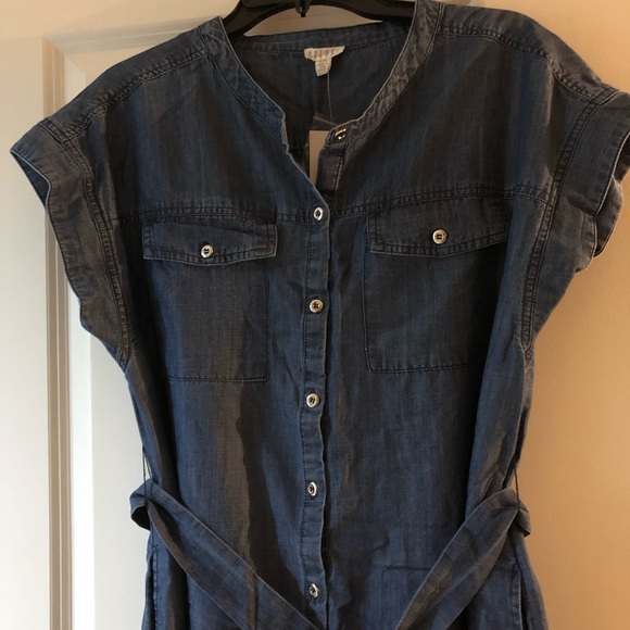 Denim shirt dress NWT - Picture 3 of 10